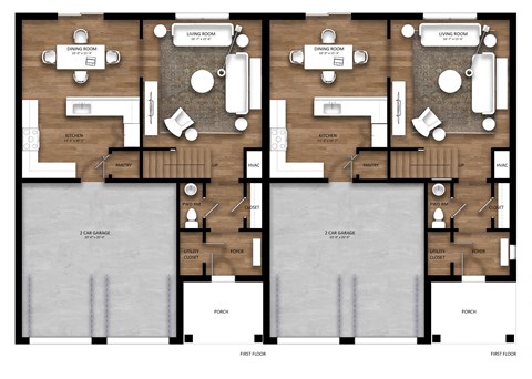 Floor plan for 4 beds, 2.5 baths, 2160 sqft